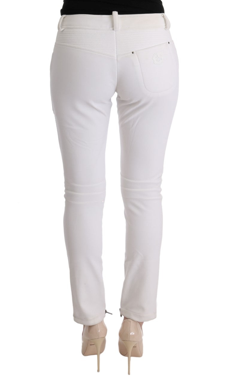 Ermanno Scervino witte katoenen slim-fit casual broek