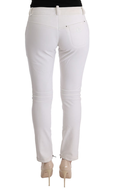 Ermanno Scervino witte katoenen slim-fit casual broek