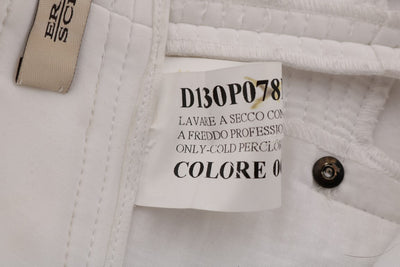 Ermanno Scervino witte katoenen slim-fit casual broek