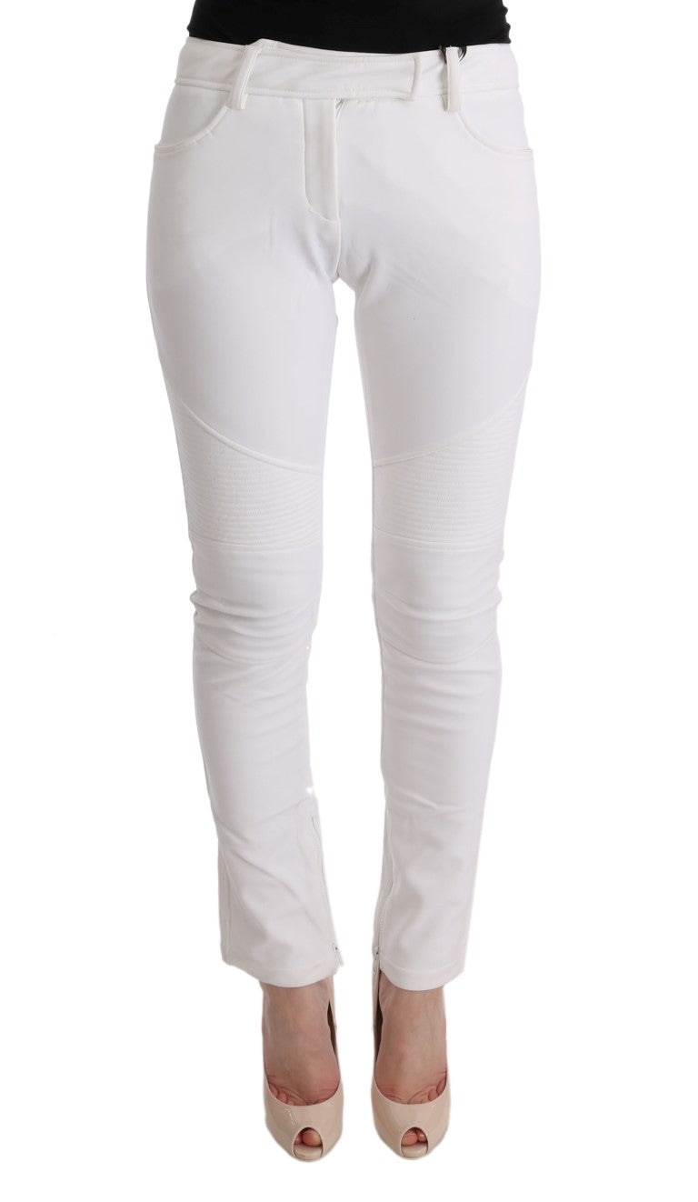 Ermanno Scervino witte katoenen slim-fit casual broek