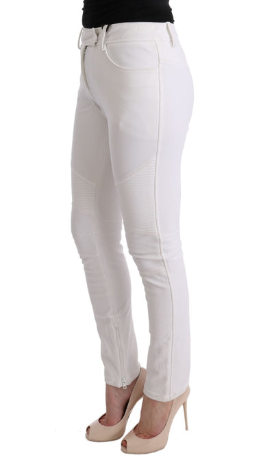 Ermanno Scervino witte katoenen slim-fit casual broek