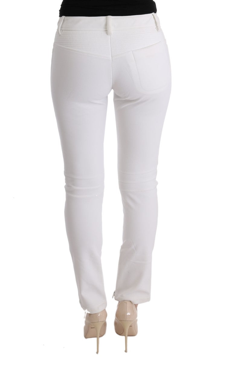 Ermanno Scervino witte katoenen slim-fit casual broek