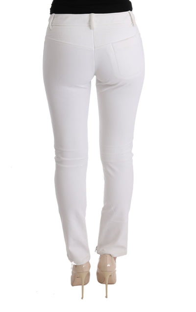 Ermanno Scervino witte katoenen slim-fit casual broek