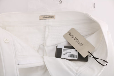 Ermanno Scervino witte katoenen slim-fit casual broek