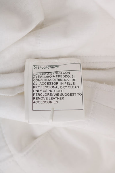 Ermanno Scervino witte katoenen slim-fit casual broek