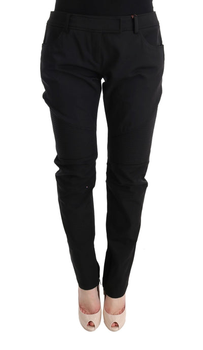 Ermanno Scervino zwarte katoenen slim-fit casual broek