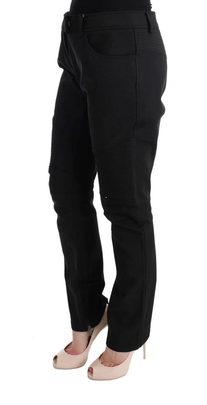 Ermanno Scervino zwarte katoenen slim-fit casual broek