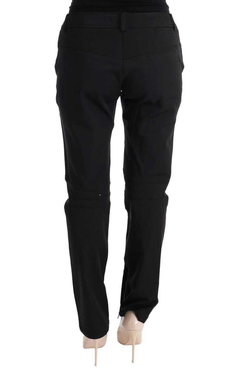 Ermanno Scervino zwarte katoenen slim-fit casual broek