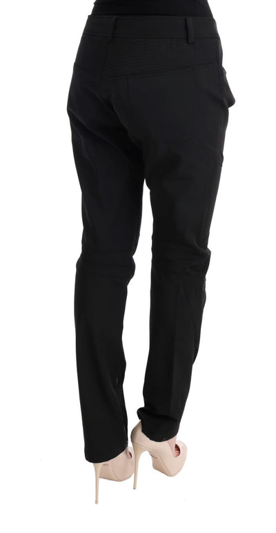 Ermanno Scervino zwarte katoenen slim-fit casual broek