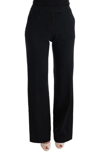 Ermanno Scervino zwarte viscose flare bootcut broek