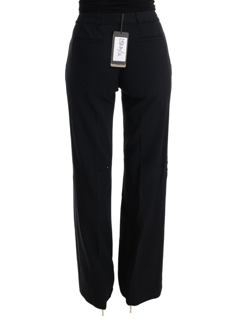 Ermanno Scervino zwarte viscose flare bootcut broek