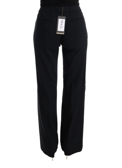 Ermanno Scervino zwarte viscose flare bootcut broek