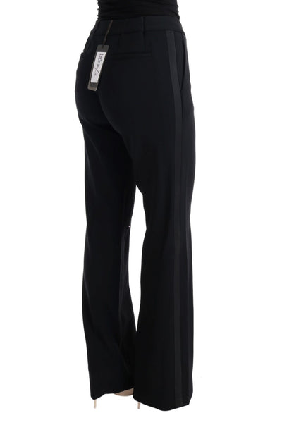 Ermanno Scervino zwarte viscose flare bootcut broek