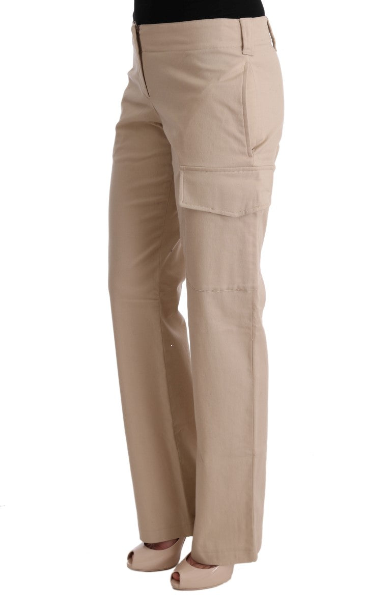 Ermanno Scervino Beige katoenwollen regular fit broek