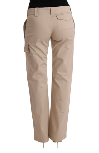 Ermanno Scervino Beige katoenwollen regular fit broek
