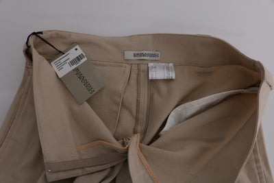 Ermanno Scervino Beige katoenwollen regular fit broek