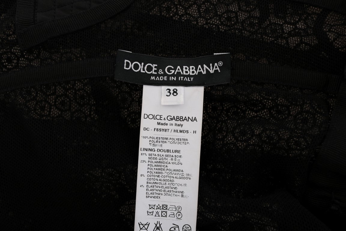 Robe fourreau noire à fleurs Dolce &amp; Gabbana 