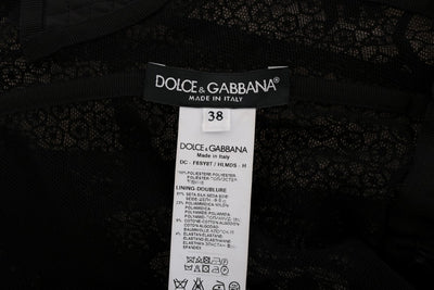 Robe fourreau noire à fleurs Dolce &amp; Gabbana 