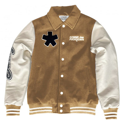 Comme Des Fuckdown Chic bomberjack van katoen en imitatieleer
