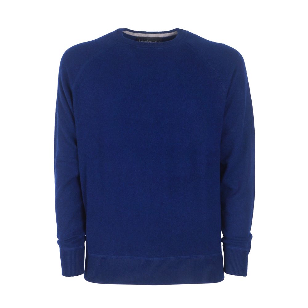 Pull Homme Cachemire Bleu Emilio Romanelli