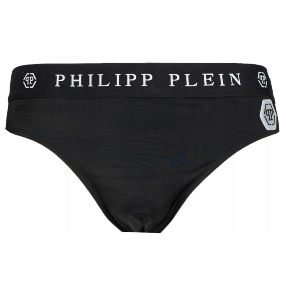 Philipp Plein Zwarte Polyamide Zwembroek voor Heren