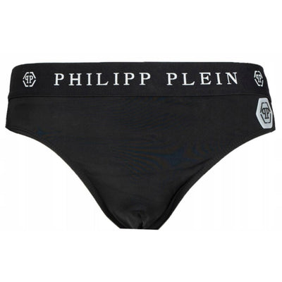 Philipp Plein Zwarte Polyamide Zwembroek voor Heren