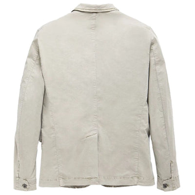 Veste élégante en coton beige à quatre poches Refrigiwear