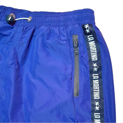 La Martina Blauwe Polyester Zwembroek voor Heren