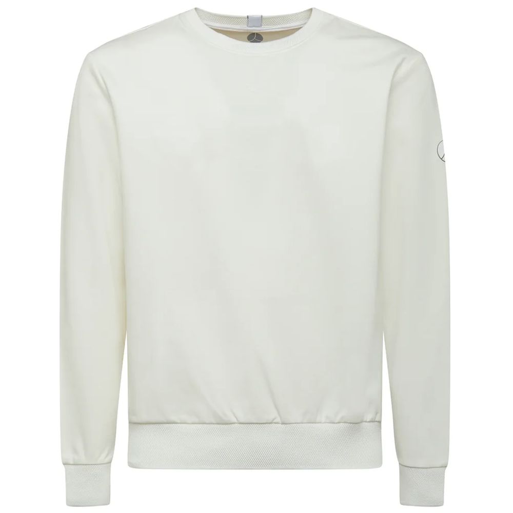 People Of Shibuya Chic Witte Tech Fabric Crewneck Trui
