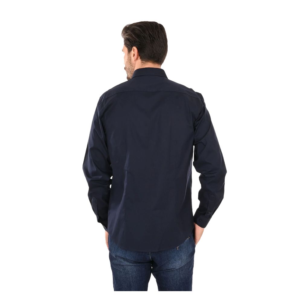 Ballantyne Blauw Katoenen Herenoverhemd