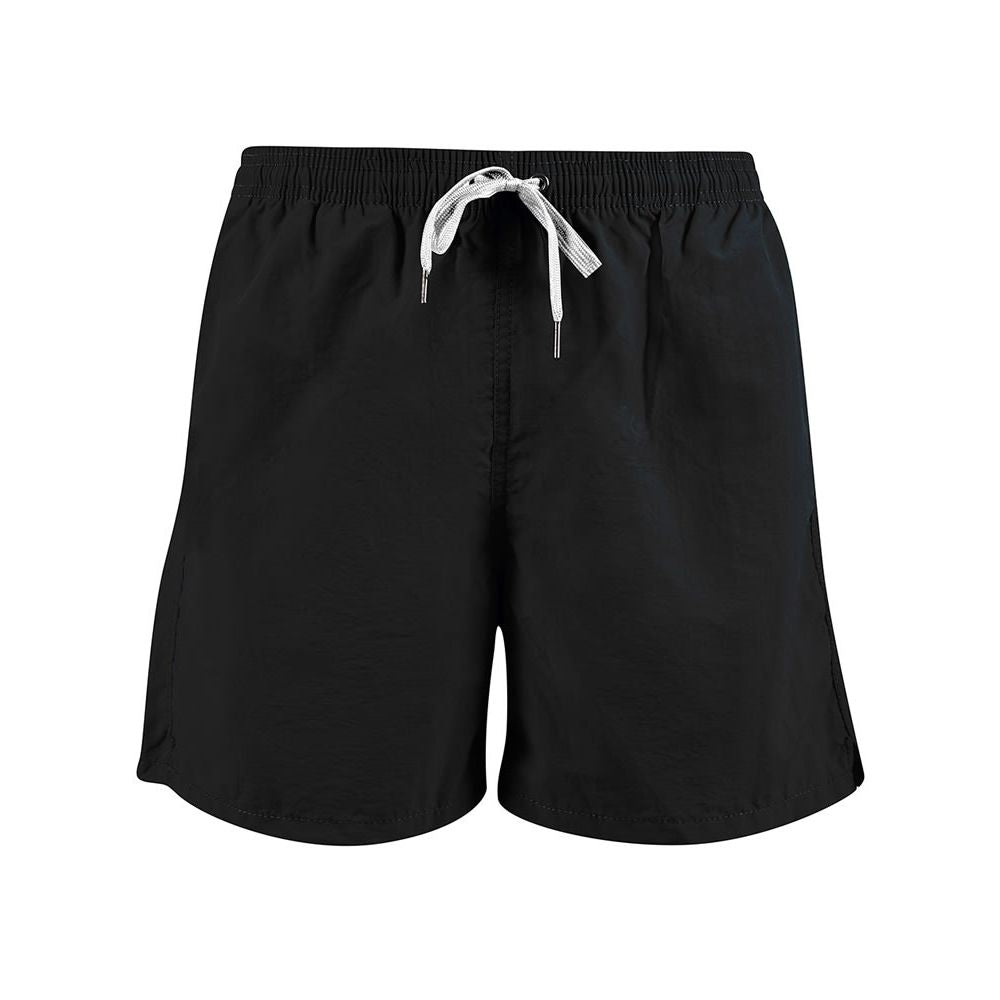 Yes Zee Zwarte Polyester Heren Zwembroek