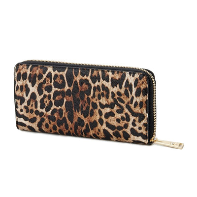Plein Sport Strakke Designer Rits Portemonnee met Gouden Accenten