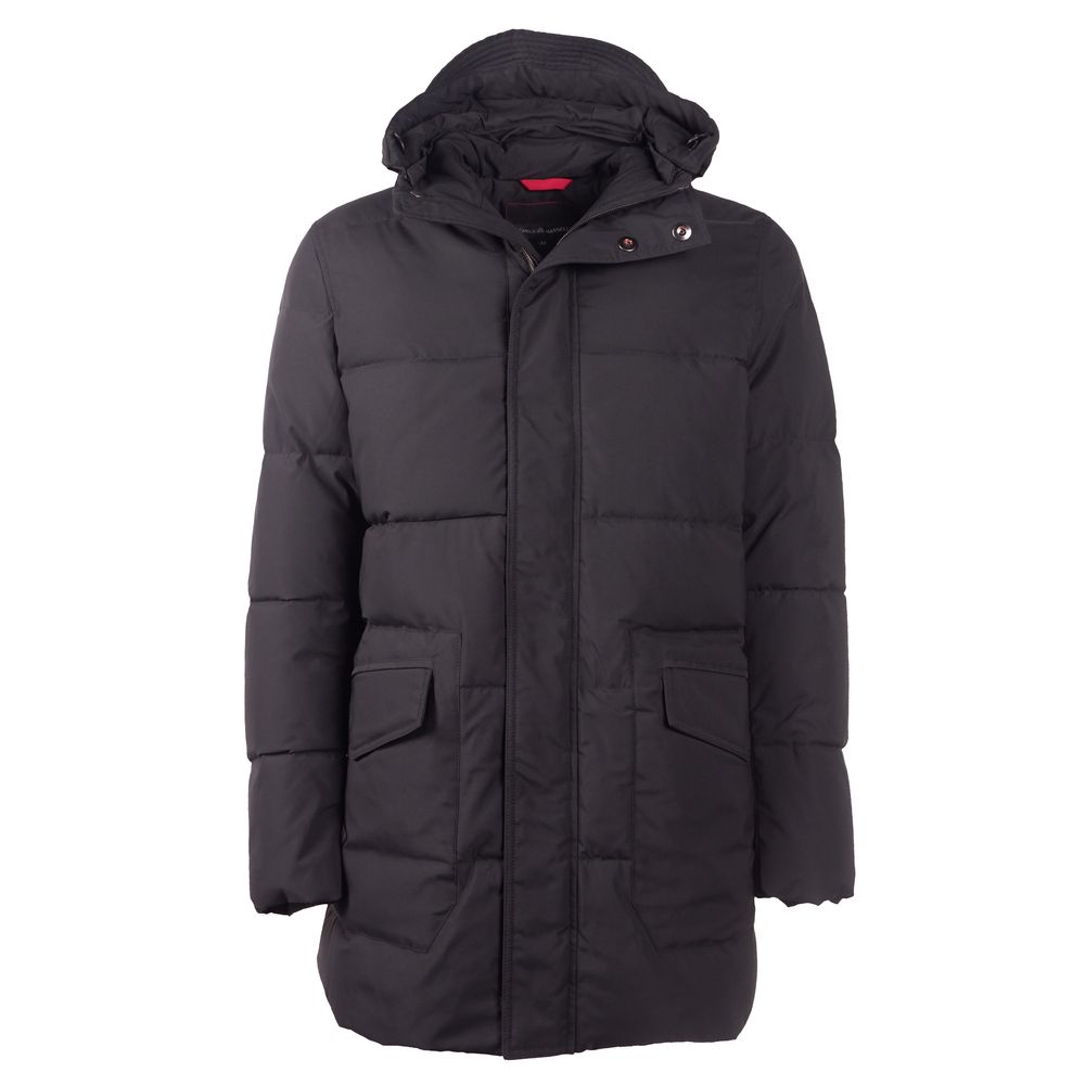 Emilio Romanelli Zwarte Polyester Herenjas