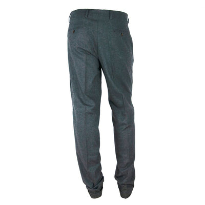Elegante, op maat gemaakte grijze winterbroek, gemaakt in Italië