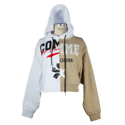 Sweat à capuche graphique bicolore Comme des Garçons Fuckdown Chic