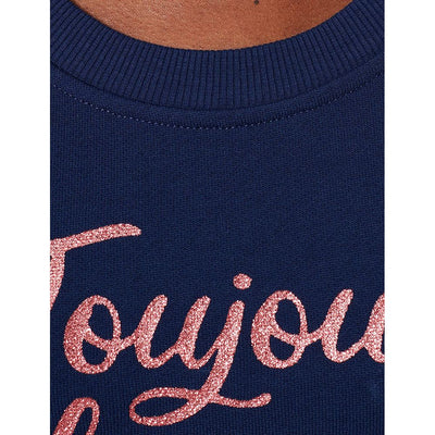 Pull femme en coton bleu Love Moschino