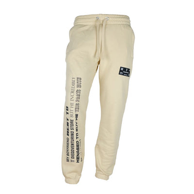 Diego Venturino beige katoenen trainingsbroek voor heren