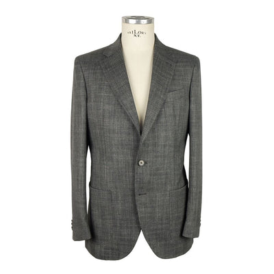 Emilio Romanelli Gray Wool Men Blazer