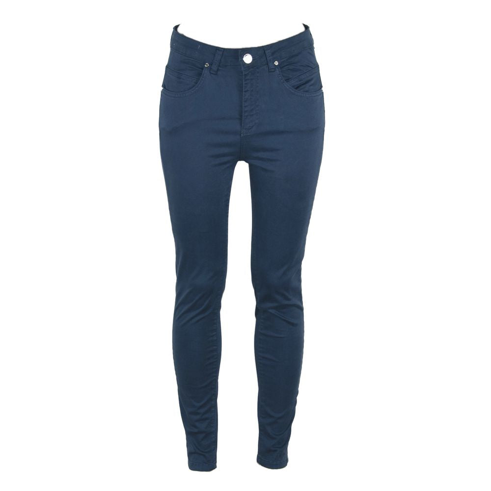 Maison Espin Blauwe Katoenen Skinny Jeans voor Dames