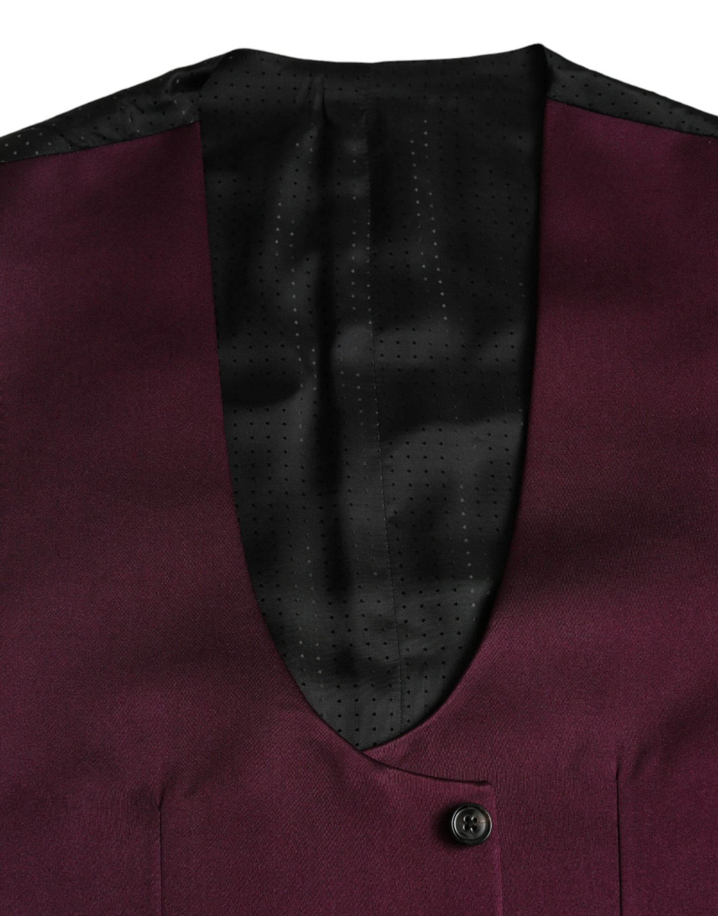 Dolce &amp; Gabbana Robe gilet en satin de soie marron Gilet formel