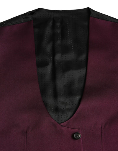 Dolce &amp; Gabbana Robe gilet en satin de soie marron Gilet formel