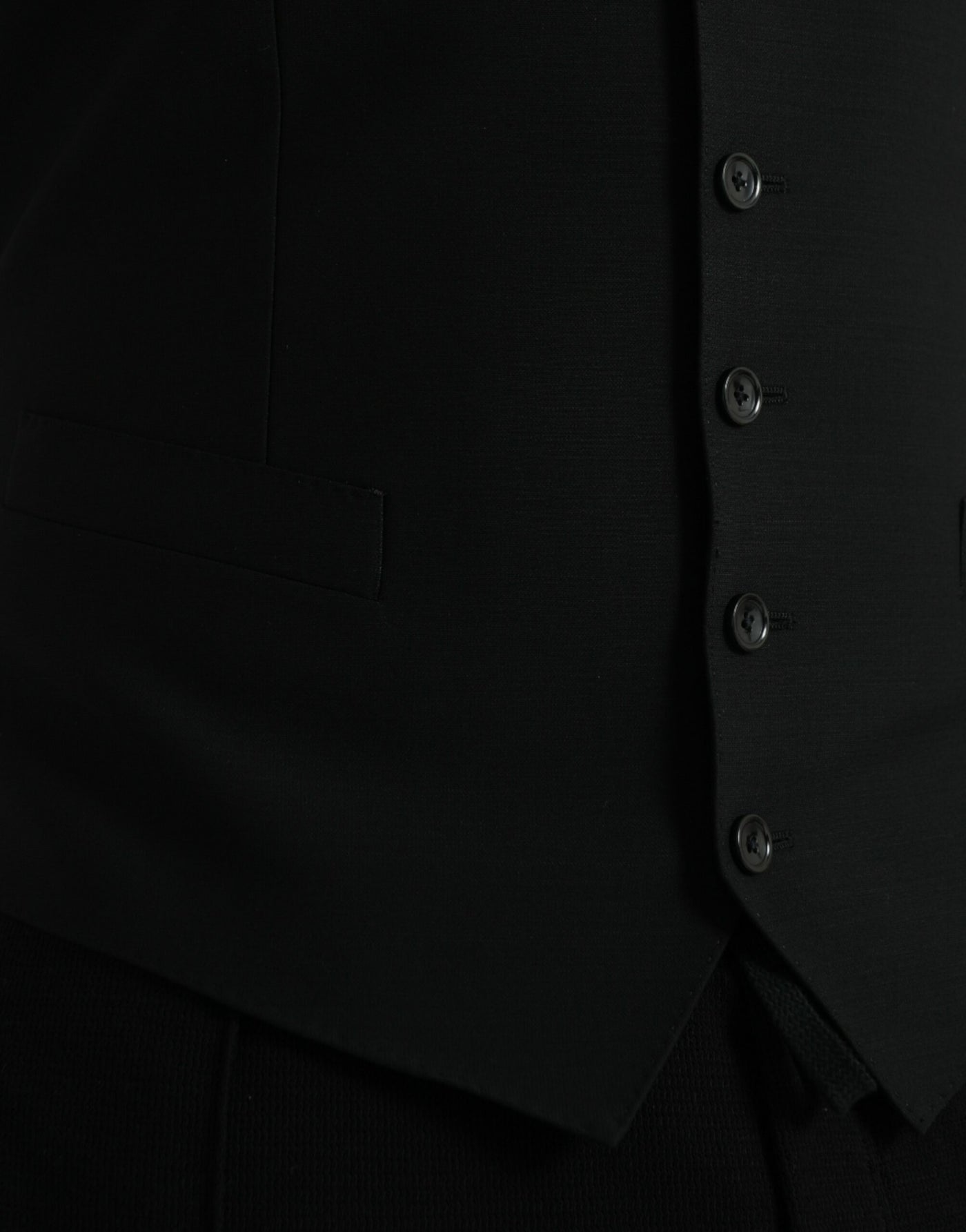 Robe gilet en laine noire Dolce &amp; Gabbana
