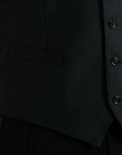 Robe gilet en laine noire Dolce &amp; Gabbana