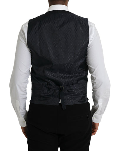 Robe gilet en laine noire Dolce &amp; Gabbana