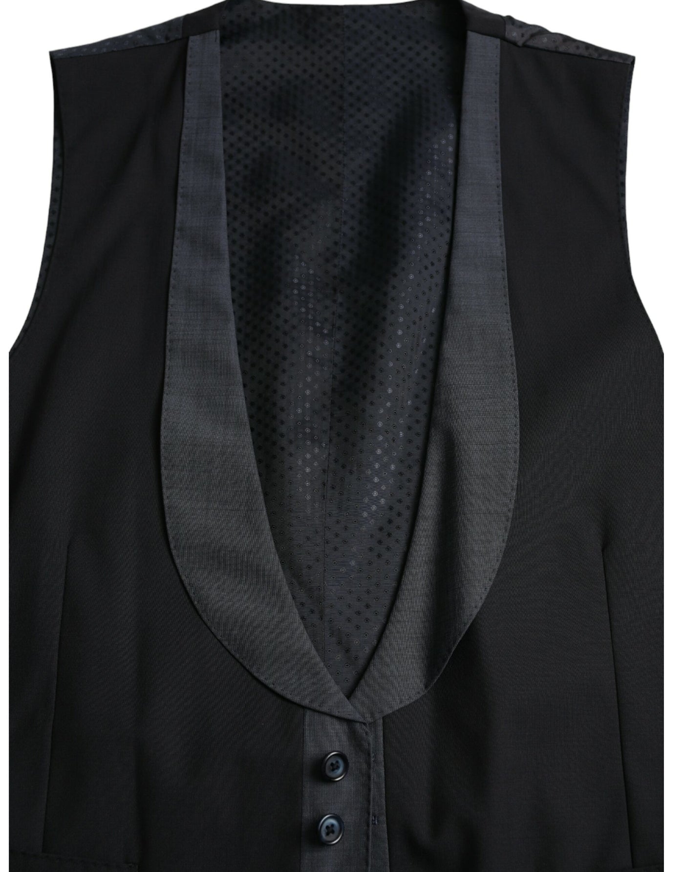 Robe gilet en laine noire Dolce &amp; Gabbana