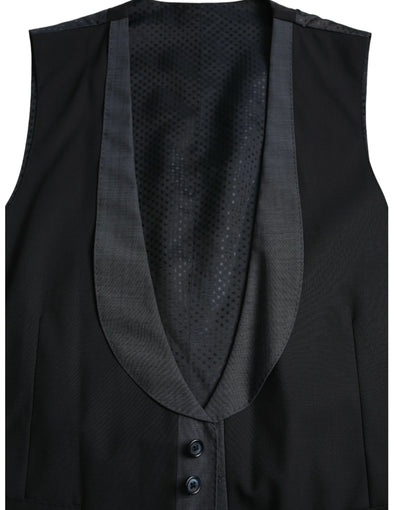 Robe gilet en laine noire Dolce &amp; Gabbana