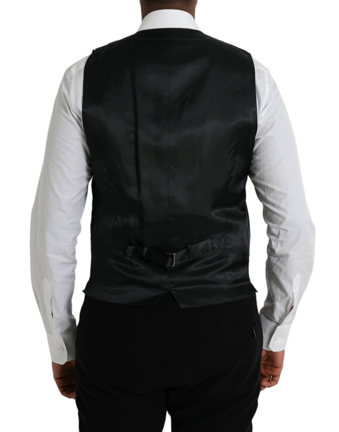 Dolce &amp; Gabbana Robe gilet en coton noir Gilet formel