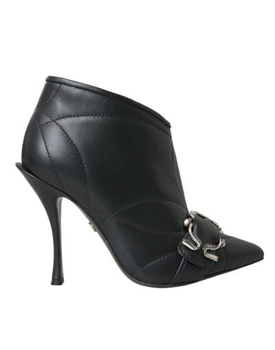 Bottes matelassées à boucles noires Dolce &amp; Gabbana Devotion