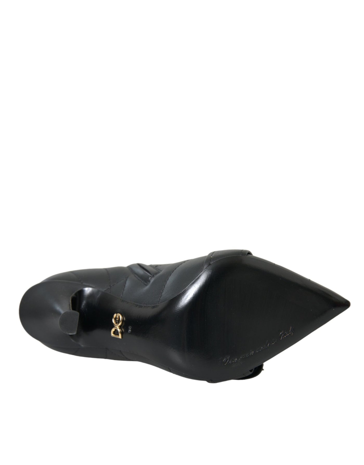Bottes matelassées à boucles noires Dolce &amp; Gabbana Devotion