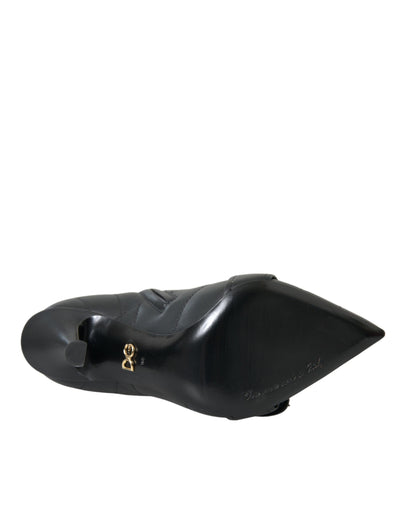 Bottes matelassées à boucles noires Dolce &amp; Gabbana Devotion